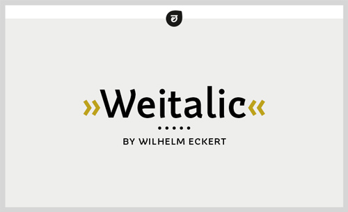 Weitalic Typedesign